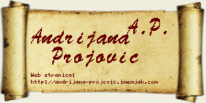Andrijana Projović vizit kartica
